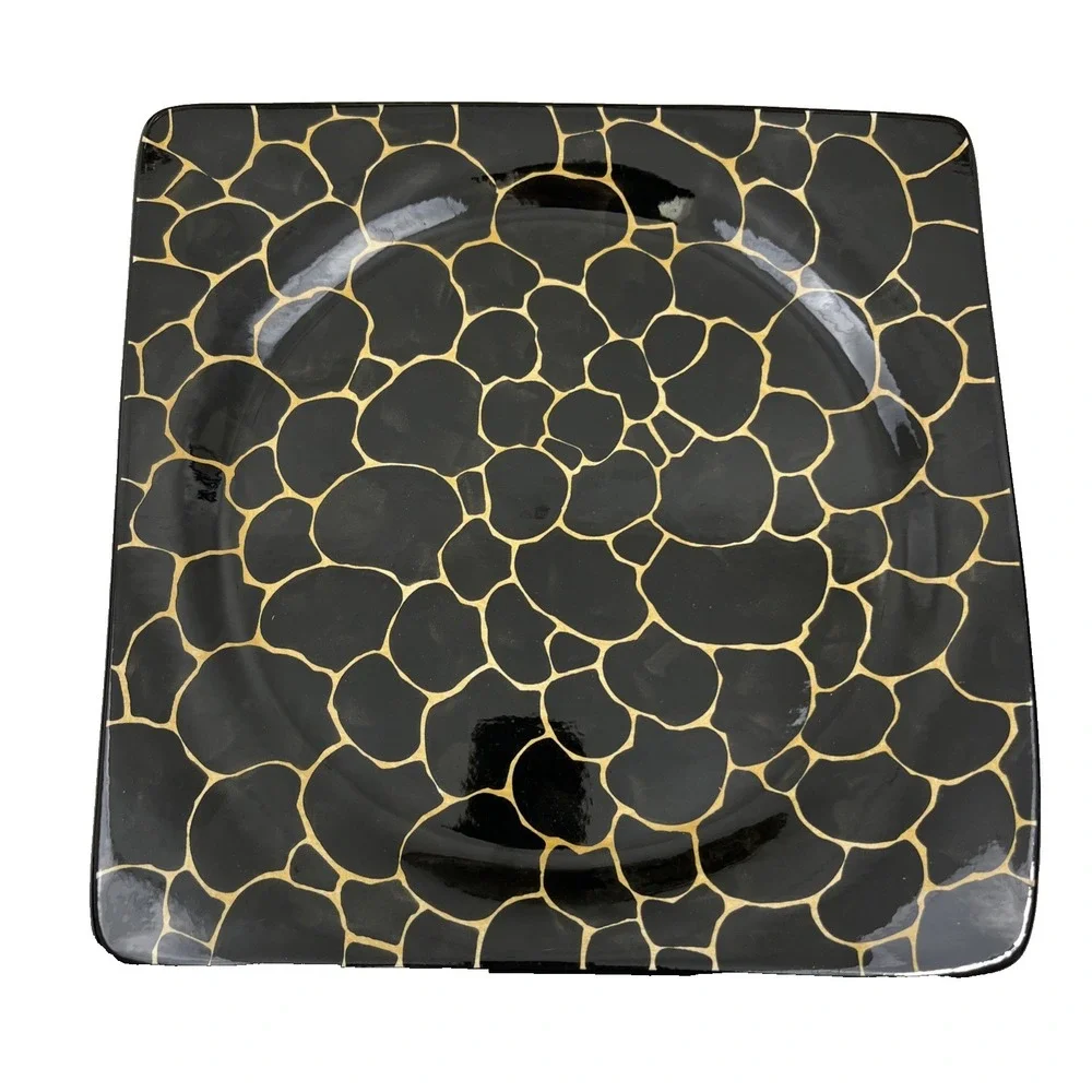 Laurie Gates Square Animal Print Plates 10.5